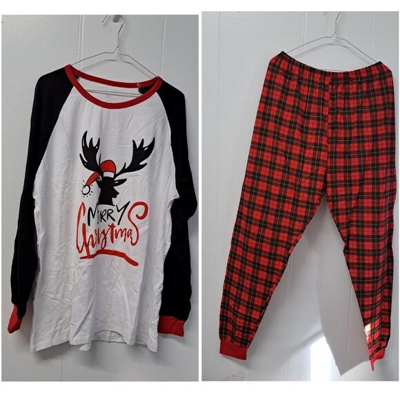 Antler Merry‎ Christmas Pajamas Set Size XL 2 Piece - Picture 1 of 10